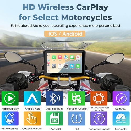 Carpuride - 7 inch Waterproof Carplay for BMW - W702BS