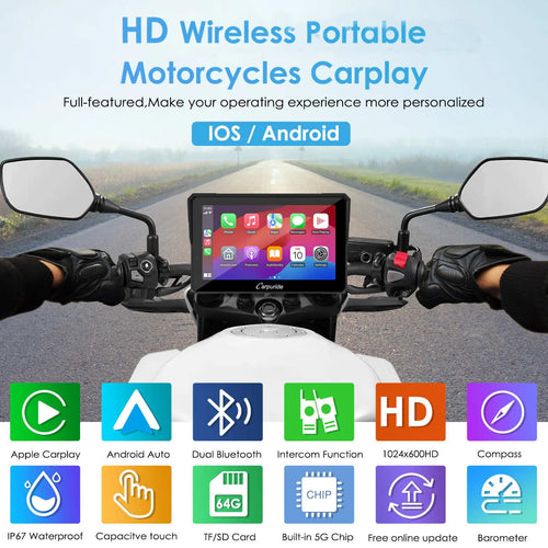 Carpuride - 7 inch Waterproof Carplay with TPMS - W702PRO-TPMS