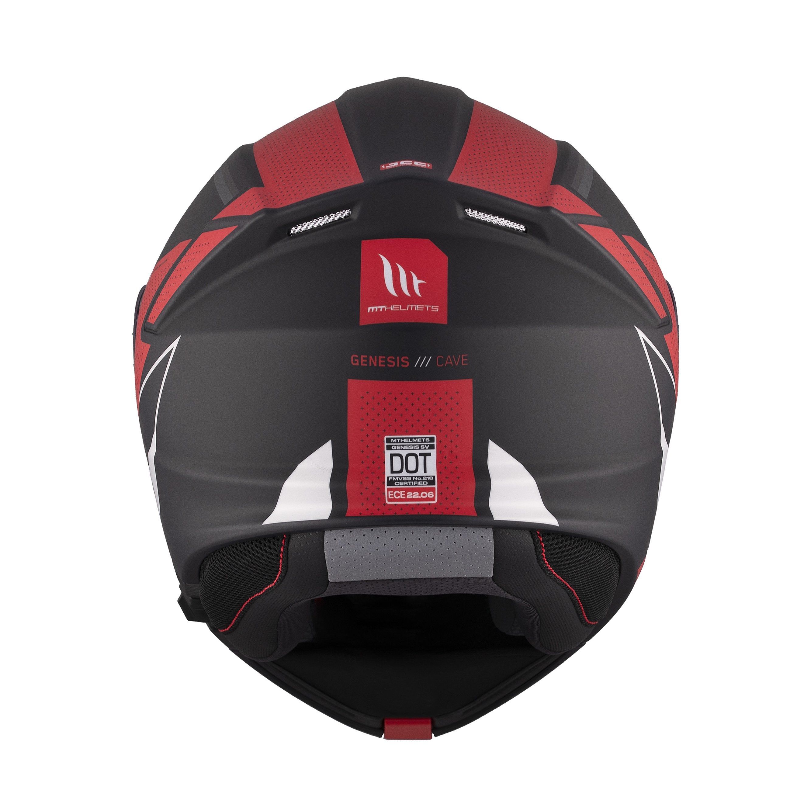 MT Genesis SV CAVE A5 Matt Helmet - Black Red