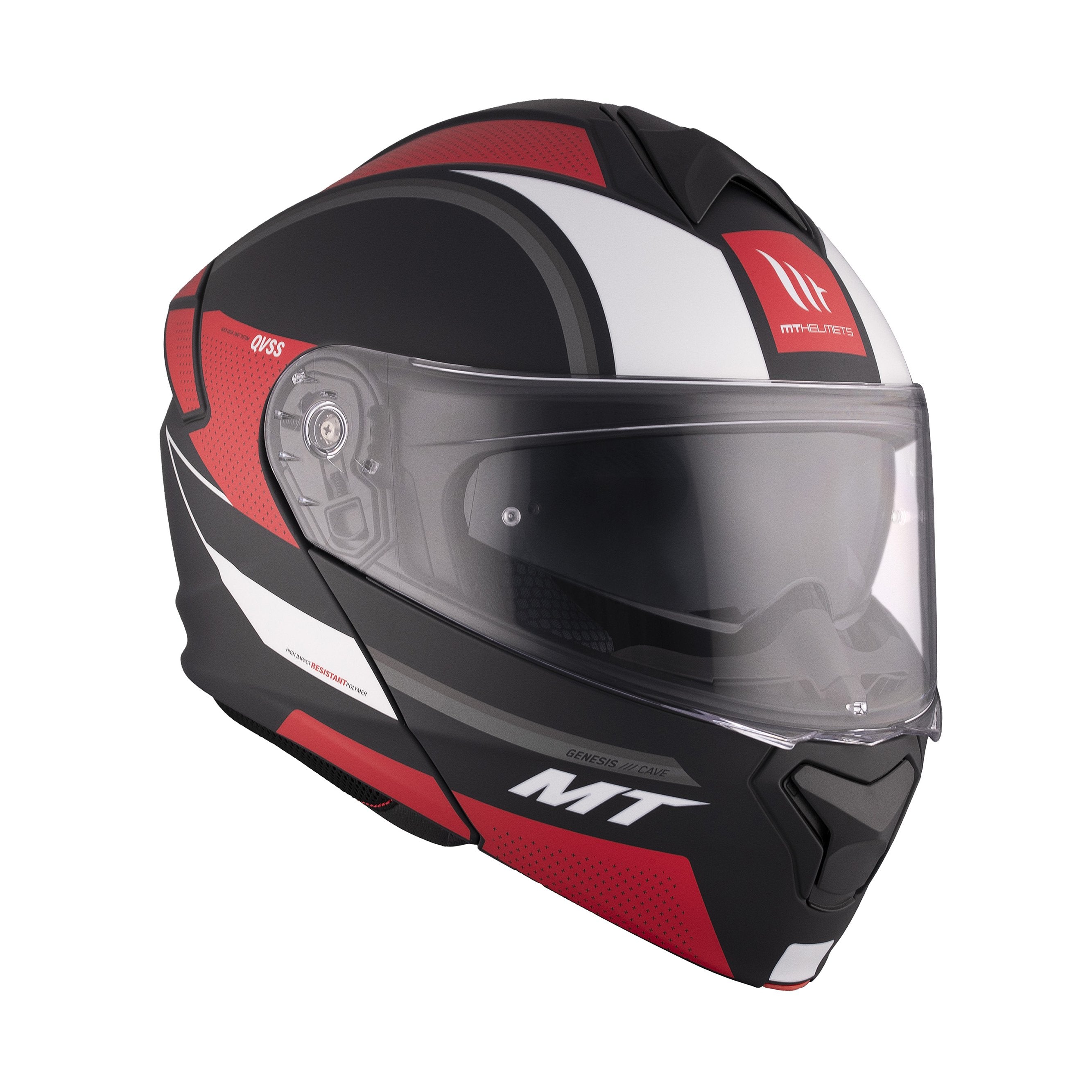 MT Genesis SV CAVE A5 Matt Helmet - Black Red