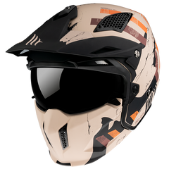 MT Streetfighter SV Skull 2020 A14 Matte Helmet - Sand Orange