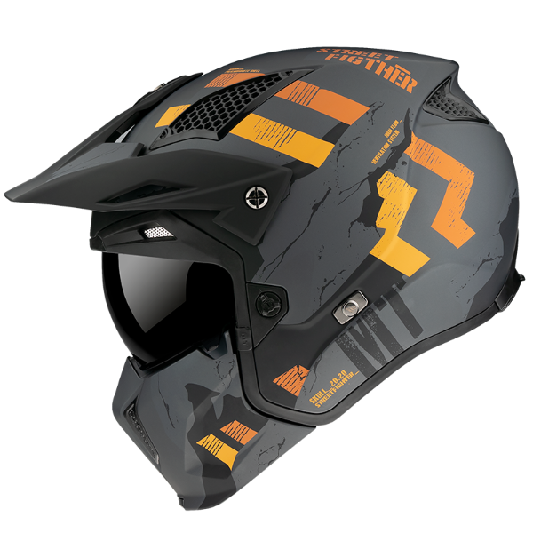 MT Streetfighter SV Skull 2020 A12 Matte Helmet - Gray