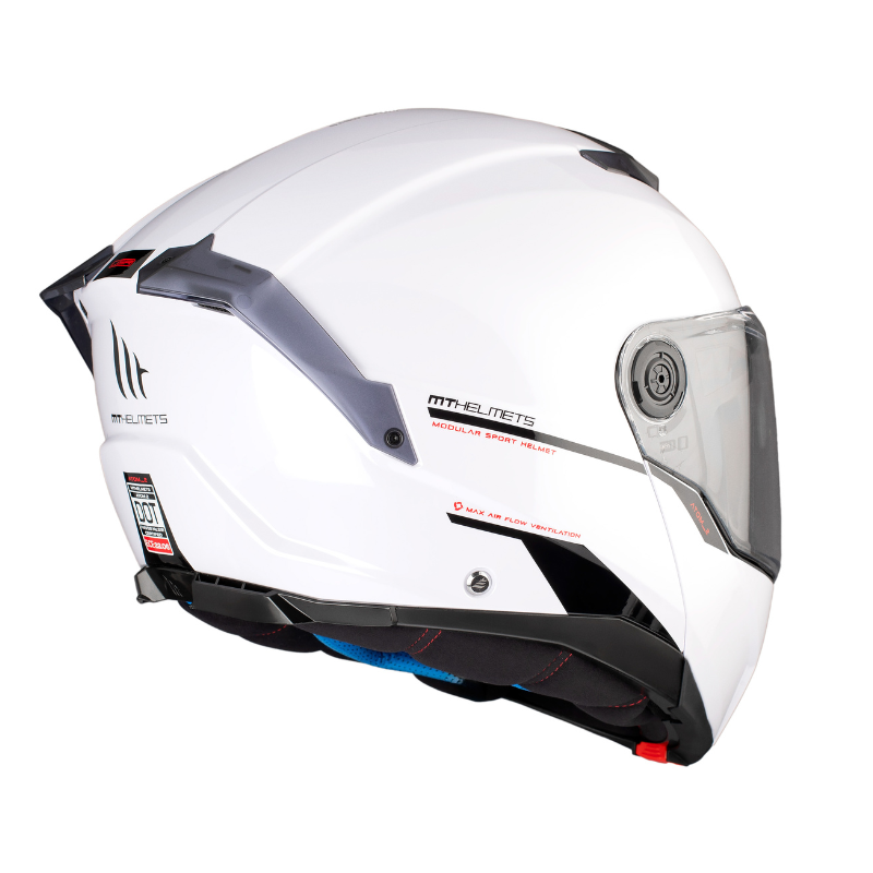 MT Atom 2 SV Solid A0 Gloss Helmet - White