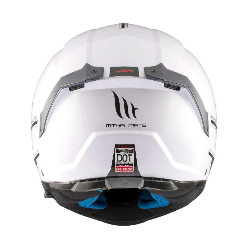 MT Atom 2 SV Solid A0 Gloss Helmet - White