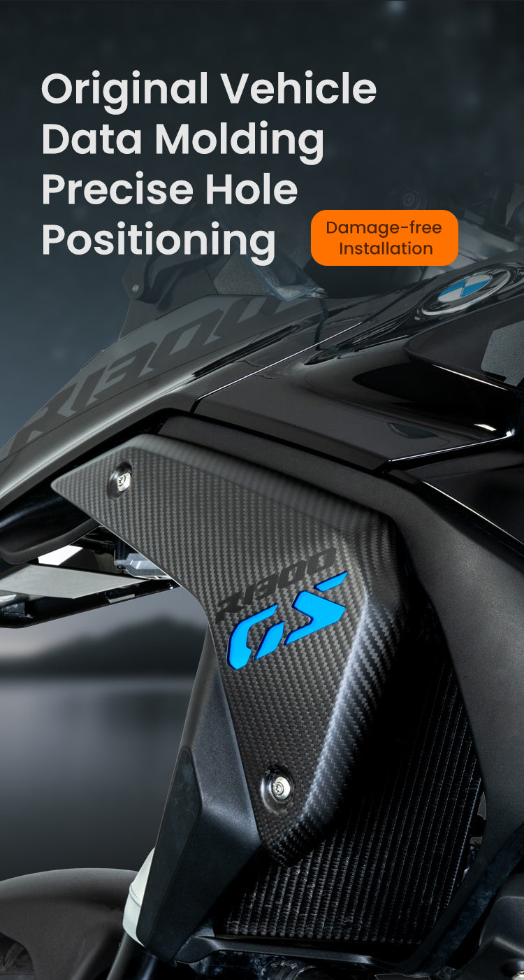 Loboo BMW R1300 GS Matte Carbon Fiber Radiator Side Panels (CSB131-AMatte Black) - Motofever
