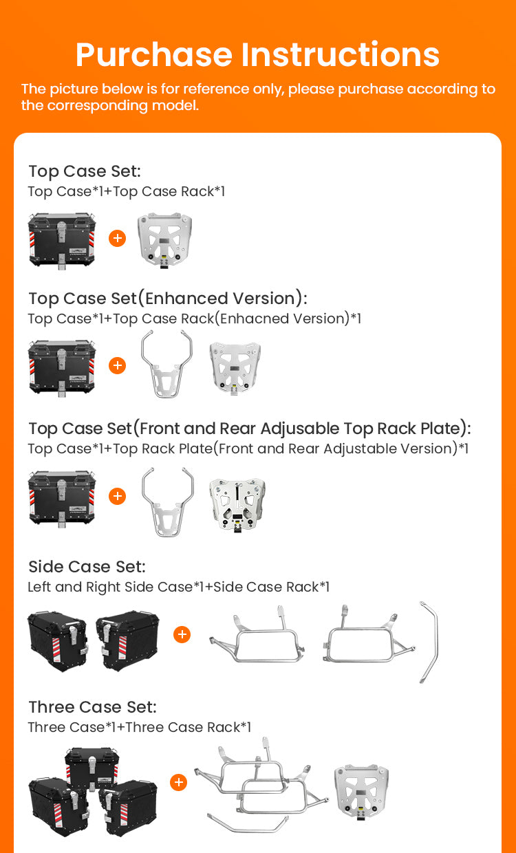 Loboo Pike Tracker Series - Top Case Rack - BMW GS 1200/1250 ADV (JP072W)