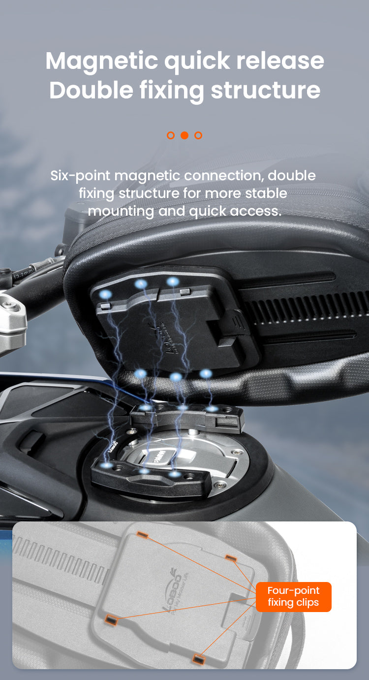 Loboo Expandable Tank Bag - 4.5L ~ 6.5L (BTB10SBK) - Motofever