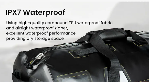 Loboo Waterproof TPU Tail Bag 56L - Desert Yellow Black (BWB56TYL)