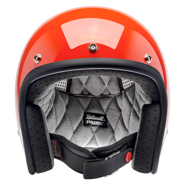 Biltwell Helmet - Bonanza - Competition Orange Checkers