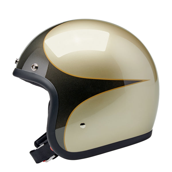 Biltwell Helmet - Bonanza - Scallop - Metallic Champagne Charcoal