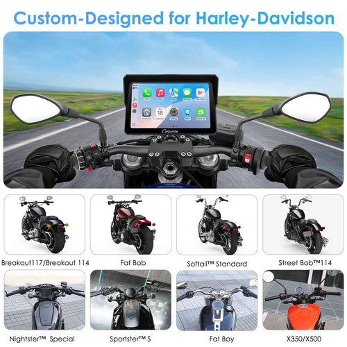 Carpuride - 7 inch Waterproof Carplay For Harley Davidson - W702H - Motofever