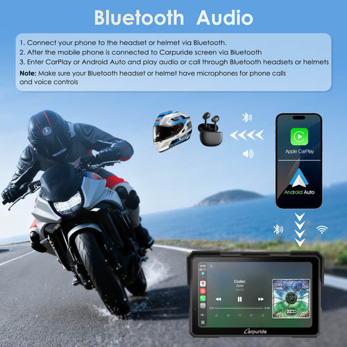 Carpuride - 7 inch Waterproof Carplay with HD Dual Camera - W702 Plus - Motofever