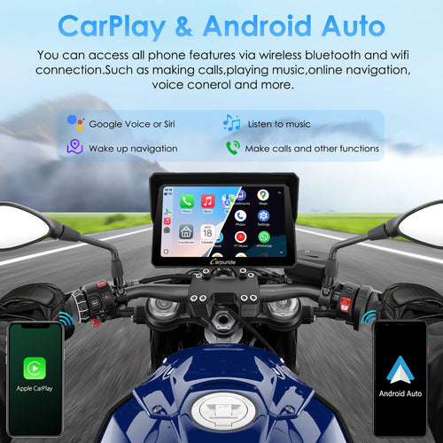 Carpuride - 7 inch Waterproof Carplay For Harley Davidson - W702H - Motofever