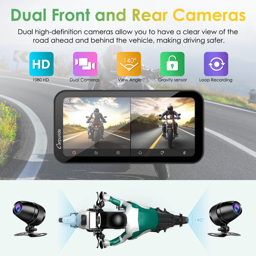 Carpuride - 6.3 inch Waterproof Carplay with HD Dual Camera - W603D