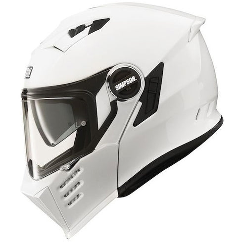 Simpson Helmet - Darksome - Gloss White - Motofever