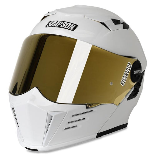 Simpson Helmet - Darksome - Gloss White - Motofever