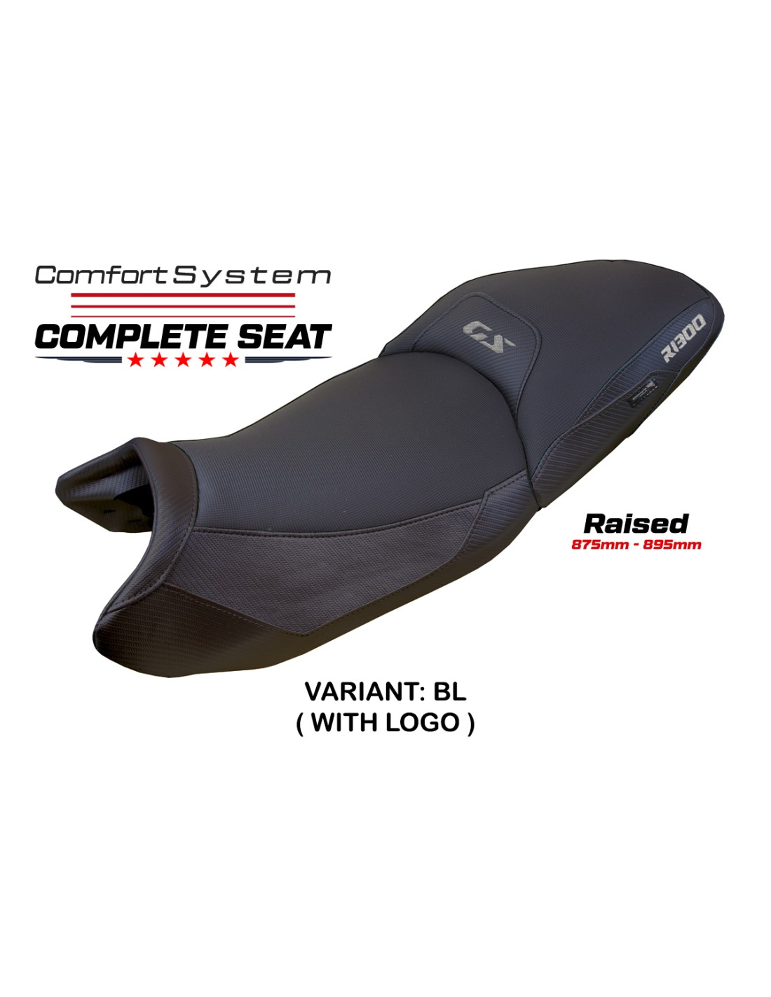 TPZ Italia - Complete Seats - BMW R 1300 GS (2023-2025) - Dorfen Comfort System - Raised
