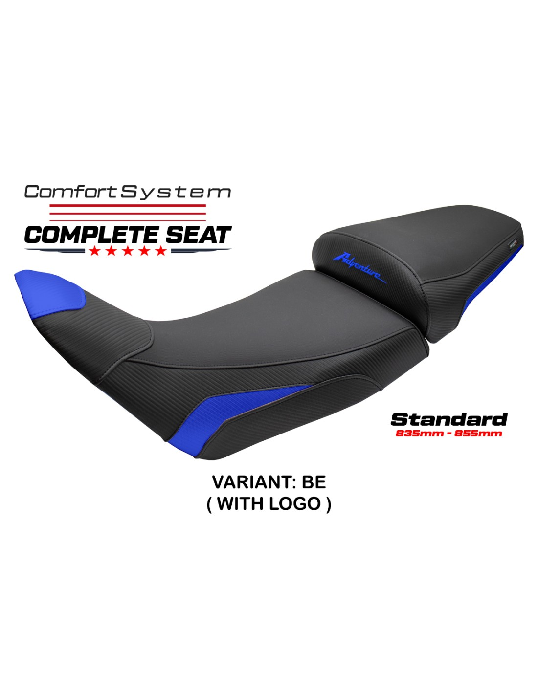 TPZ Italia - Complete Seats - Honda Africa Twin & ADV SPORT 1100 (2020-2025) - Asmara Comfort System - Standard