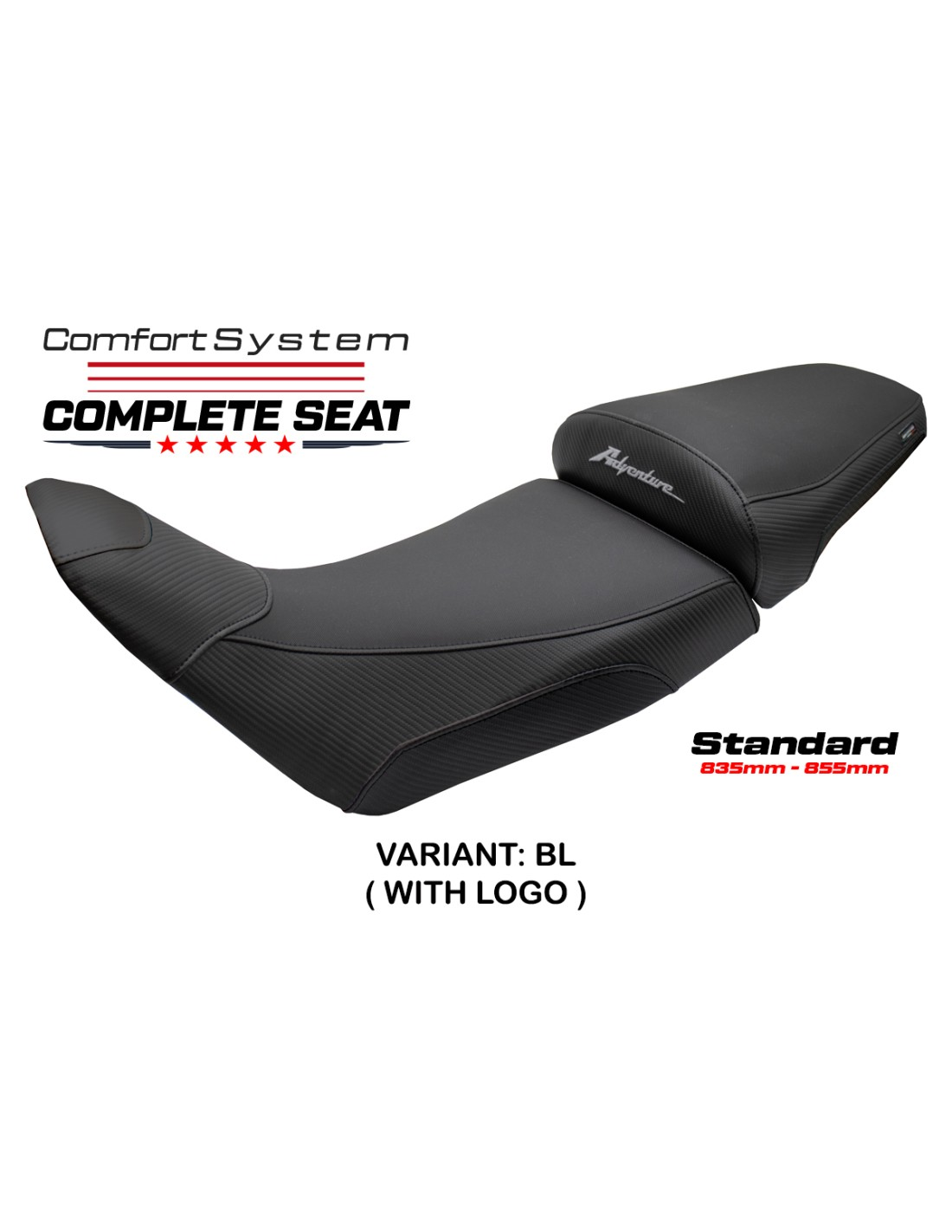 TPZ Italia - Complete Seats - Honda Africa Twin & ADV SPORT 1100 (2020-2025) - Asmara Comfort System - Standard