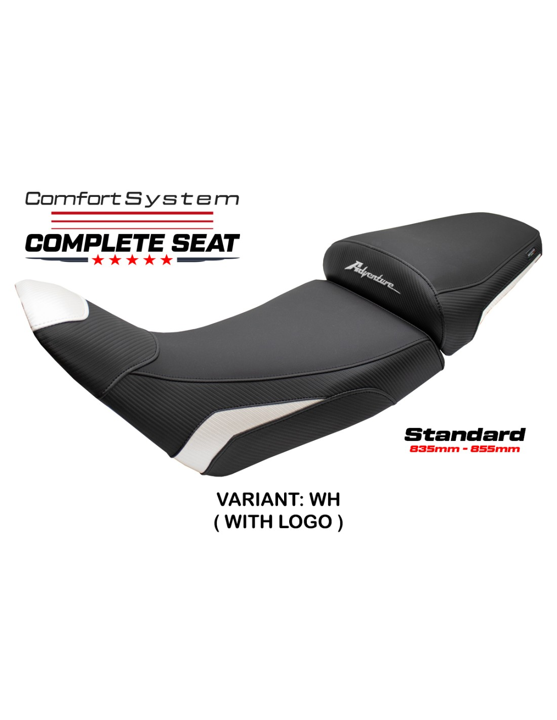 TPZ Italia - Complete Seats - Honda Africa Twin & ADV SPORT 1100 (2020-2025) - Asmara Comfort System - Standard