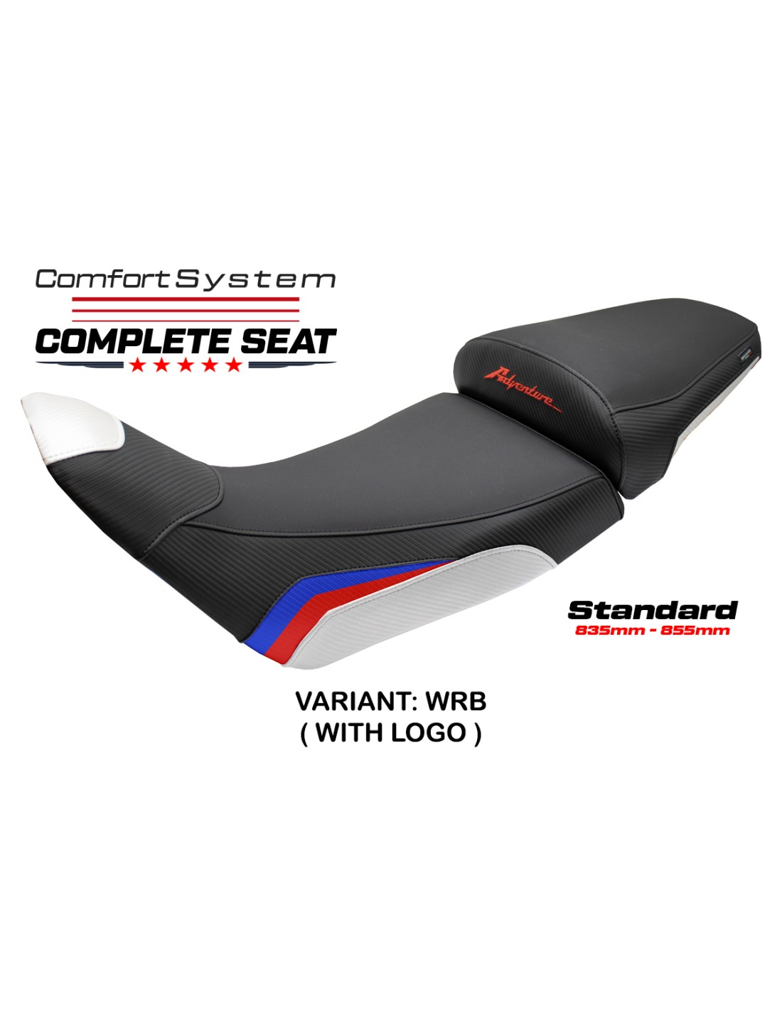 TPZ Italia - Complete Seats - Honda Africa Twin & ADV SPORT 1100 (2020-2025) - Asmara Comfort System - Standard