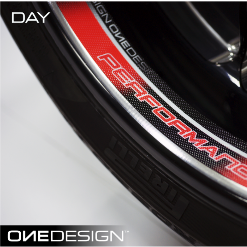 Onedesign - Wheel Stickers - Glow-In-Dark - RED (DCWR3P) - Motofever