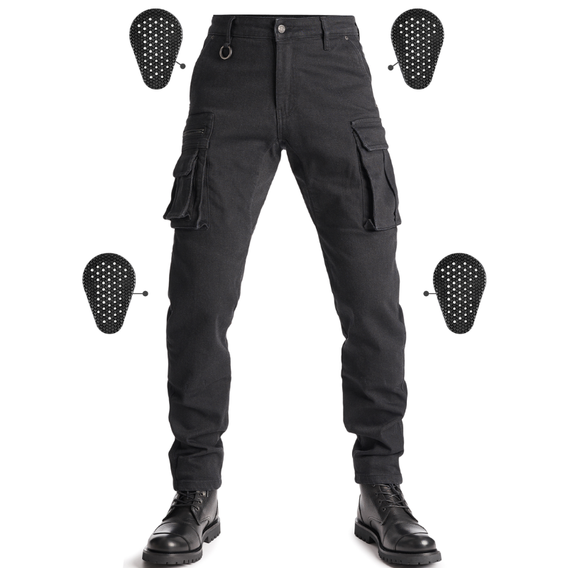 Pando Moto Jeans - Desert Cargo, L30 - Black
