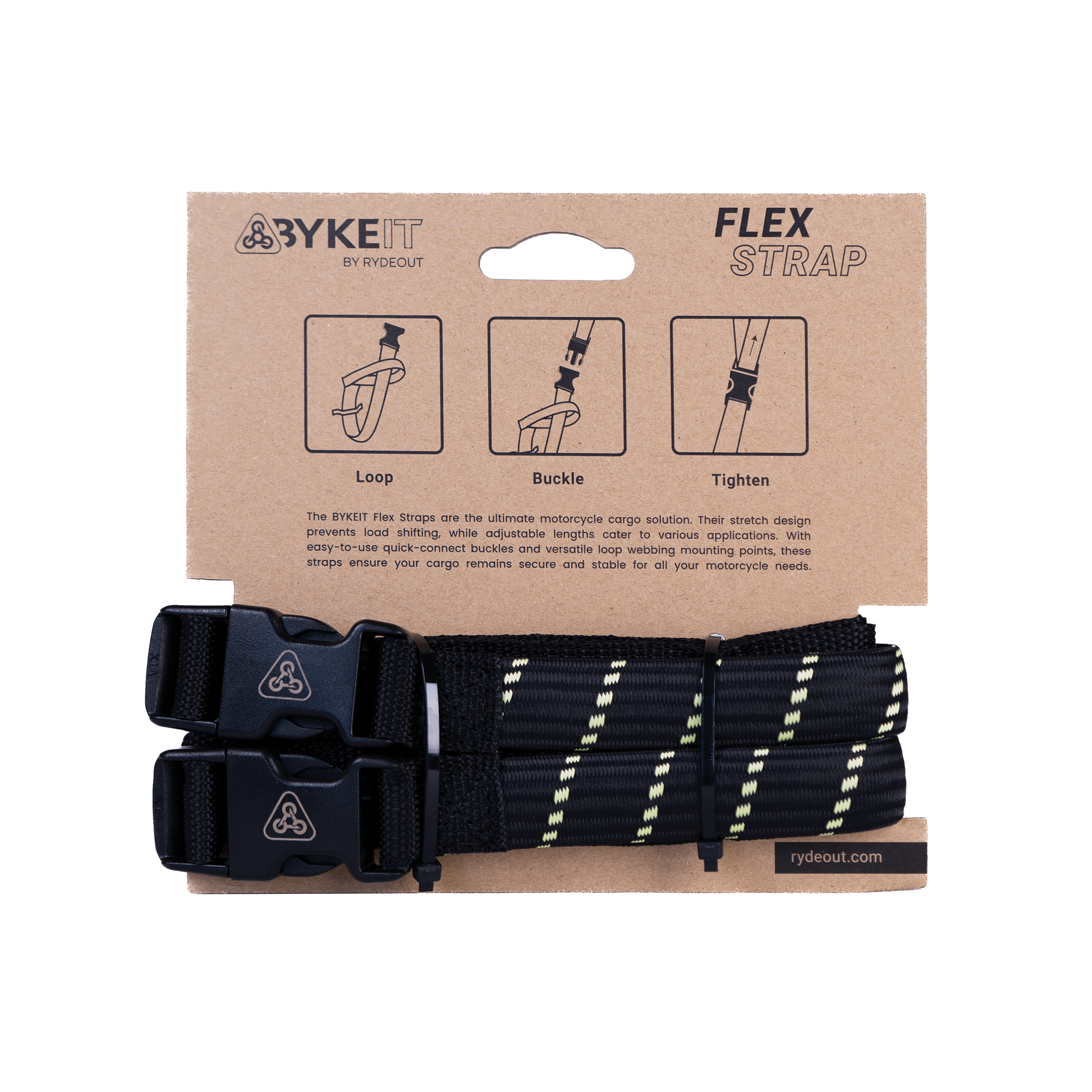 Byke IT Flex Strap - Black Fluo Green