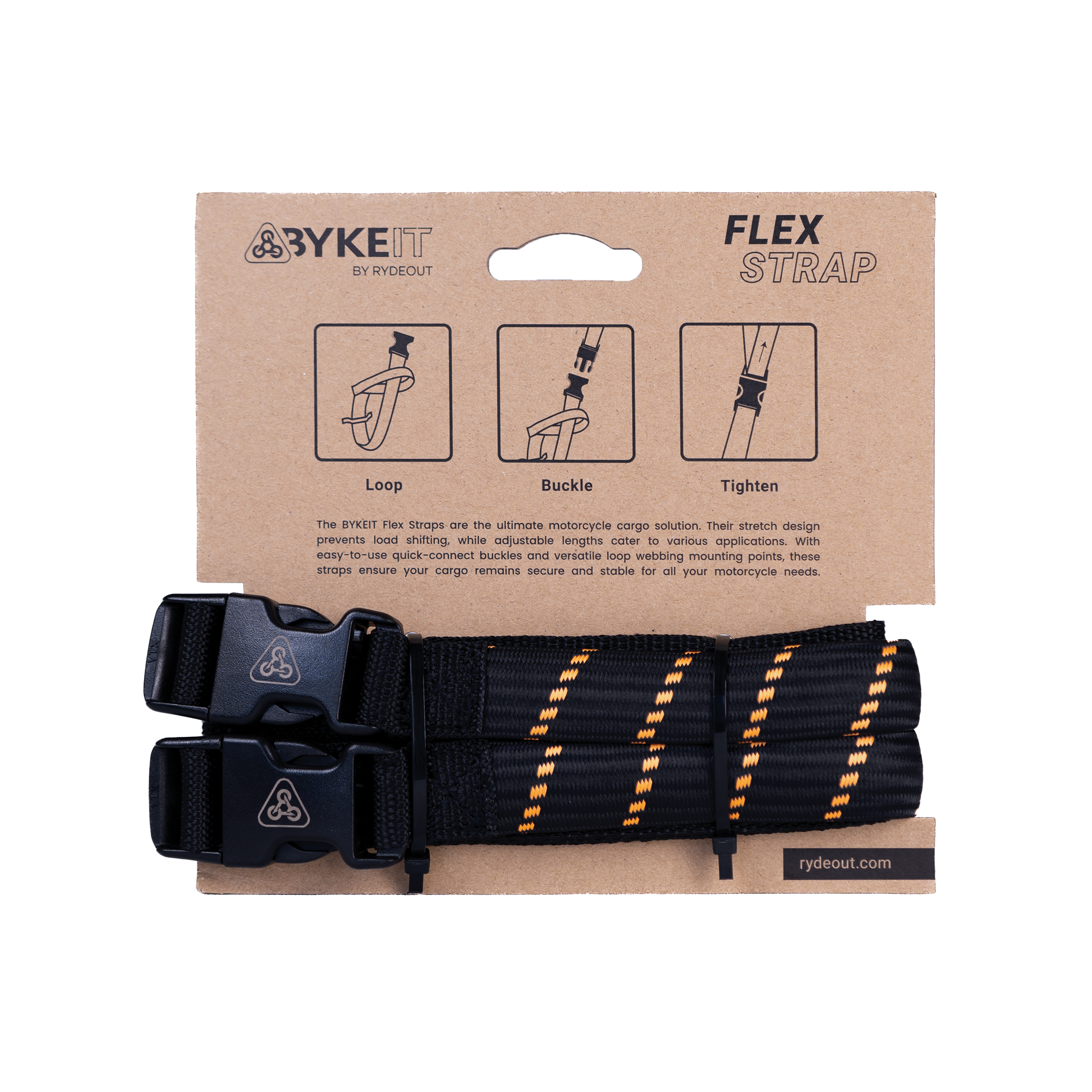 Byke IT Flex Strap - Black Orange