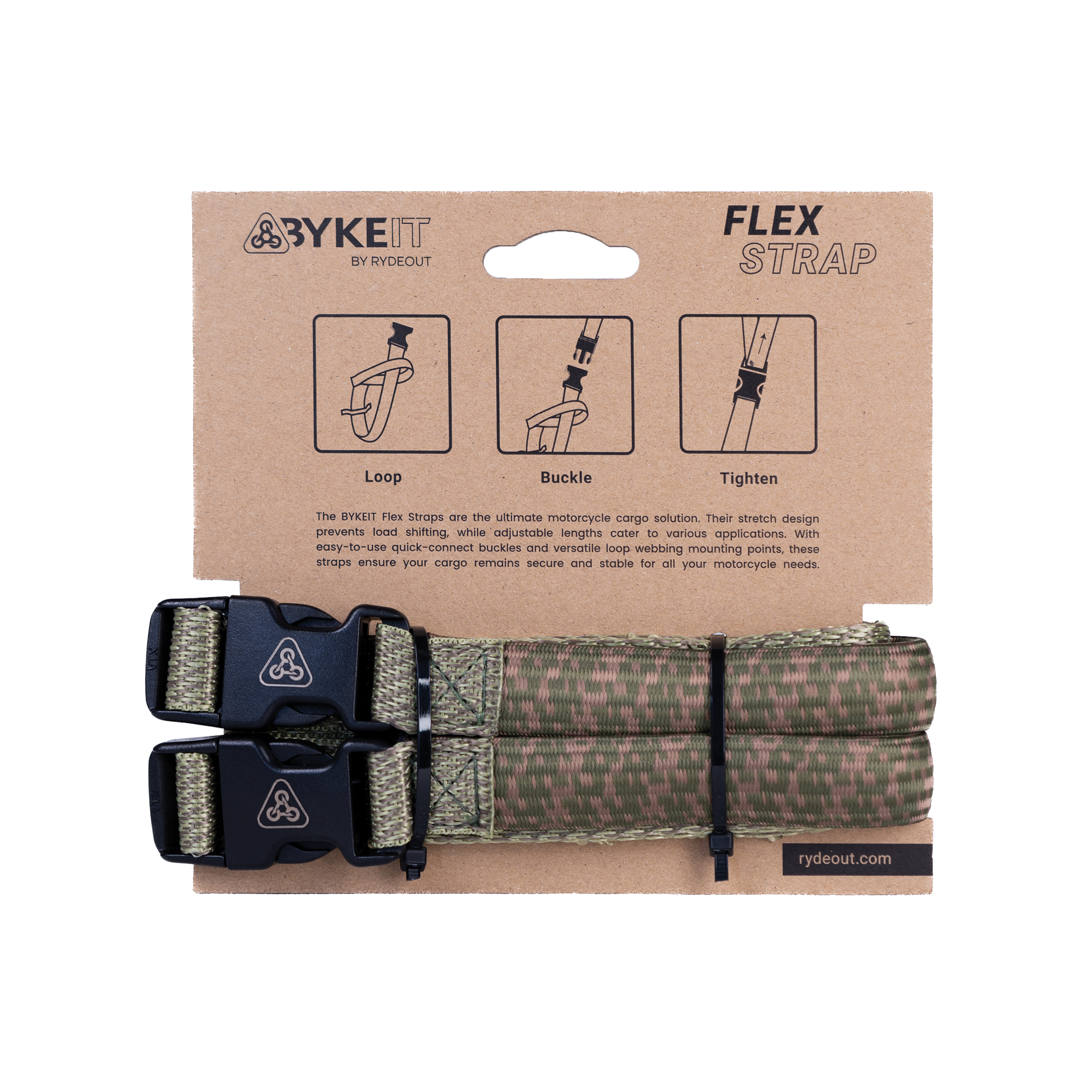 Byke IT Flex Strap - Camo Green