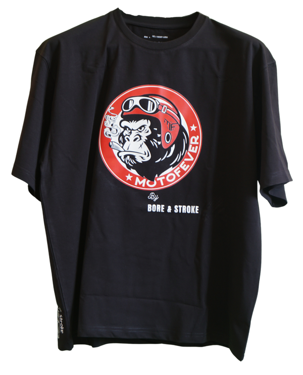 Bore & Stroke Oversize T-Shirt - BS & MF - Gorilla Rider - Black