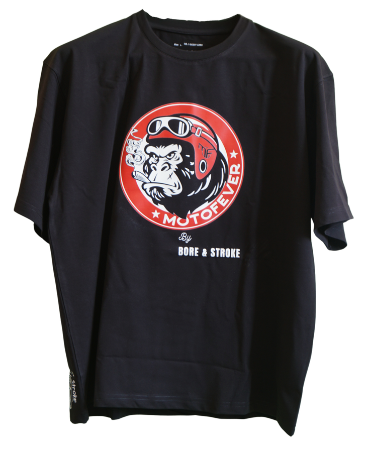 Bore & Stroke Oversize T-Shirt - BS & MF - Gorilla Rider - Black