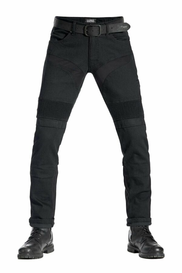 Pando Moto KarlDo SLIM Jeans, Length 32 - Black