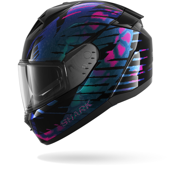Shark Helmet - Ridill 2 - REPTAIA - Black Violet Glitter (KVX) - Motofever