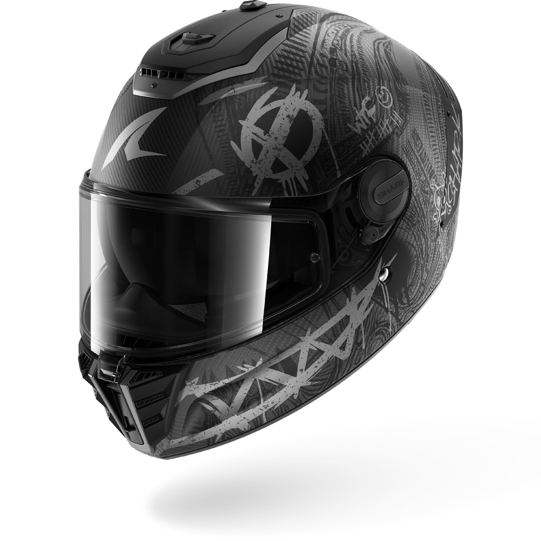 Shark Helmet - Spartan RS - SHIEVER Matt Carbon - Anthracite Silver (DAS) - Motofever