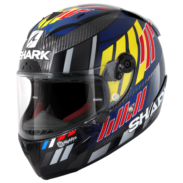 Shark Race-R Pro Carbon Zarco Speedblock Helmet - Black Blue Red
