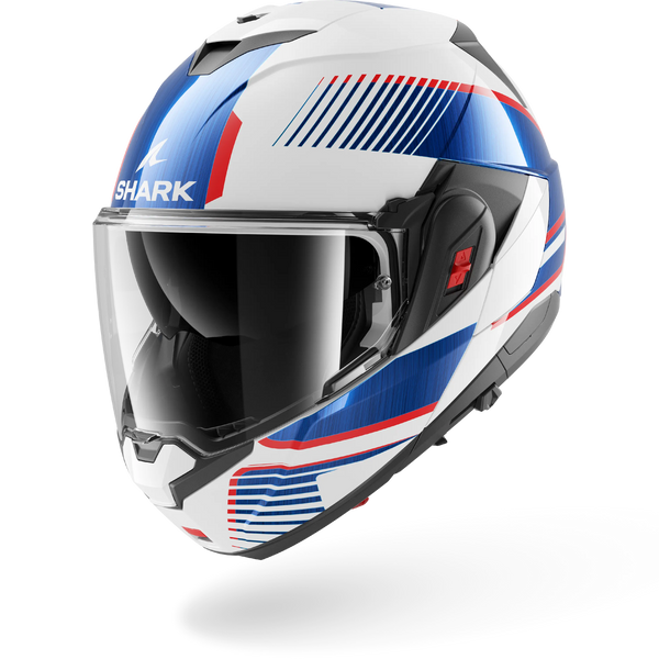 Shark OXO SIKTER Modular Gloss Helmet (WUB) - White Chrome Blue