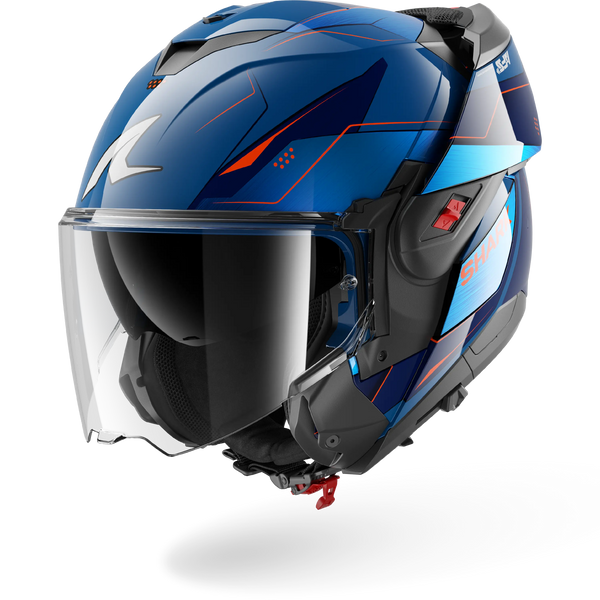 Shark Helmet - OXO Modular - MEKARIUM - Blue Chrome Orange (BUO) - Motofever