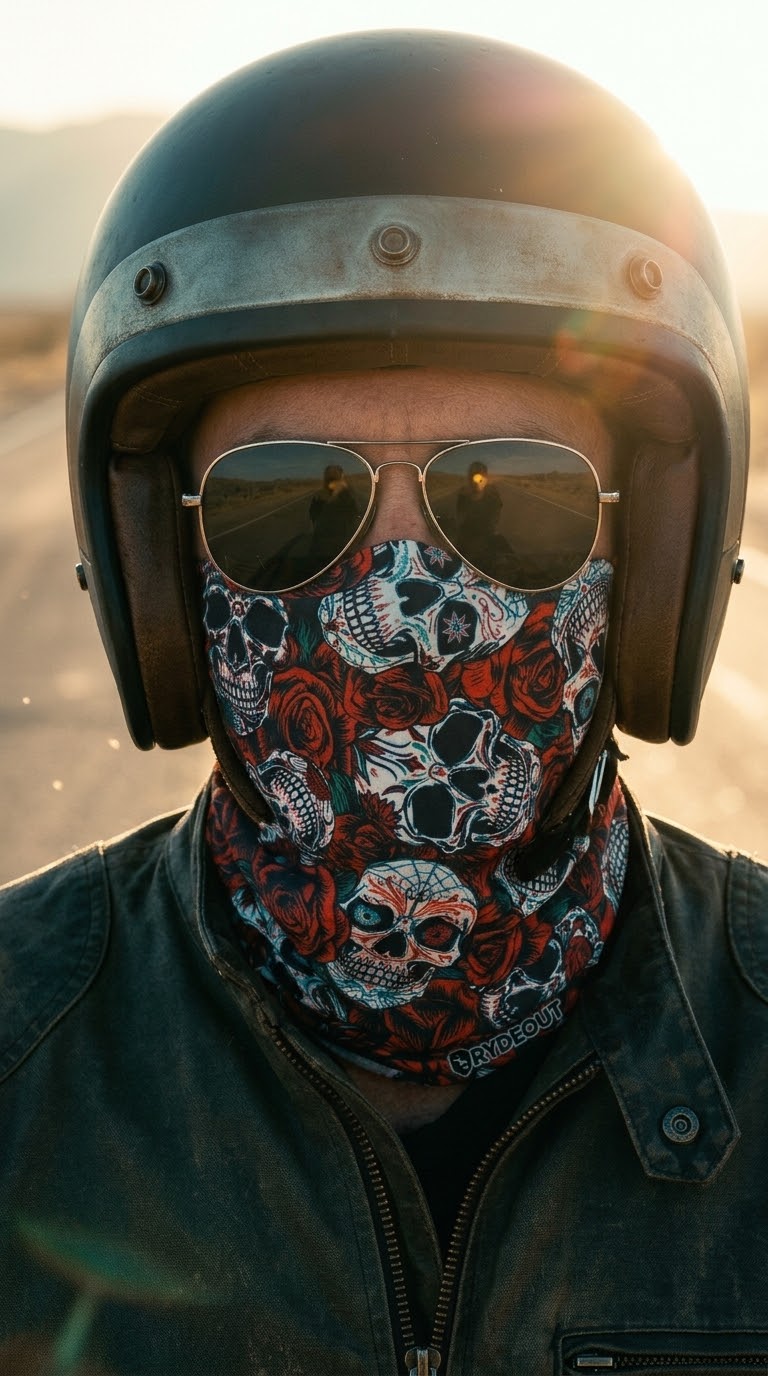 Rydeout Neck Tube - Skulls N Roses