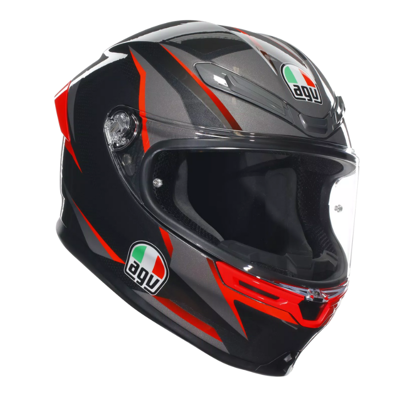 AGV Helmet - K6-S - Slashcut - Black Gray Red