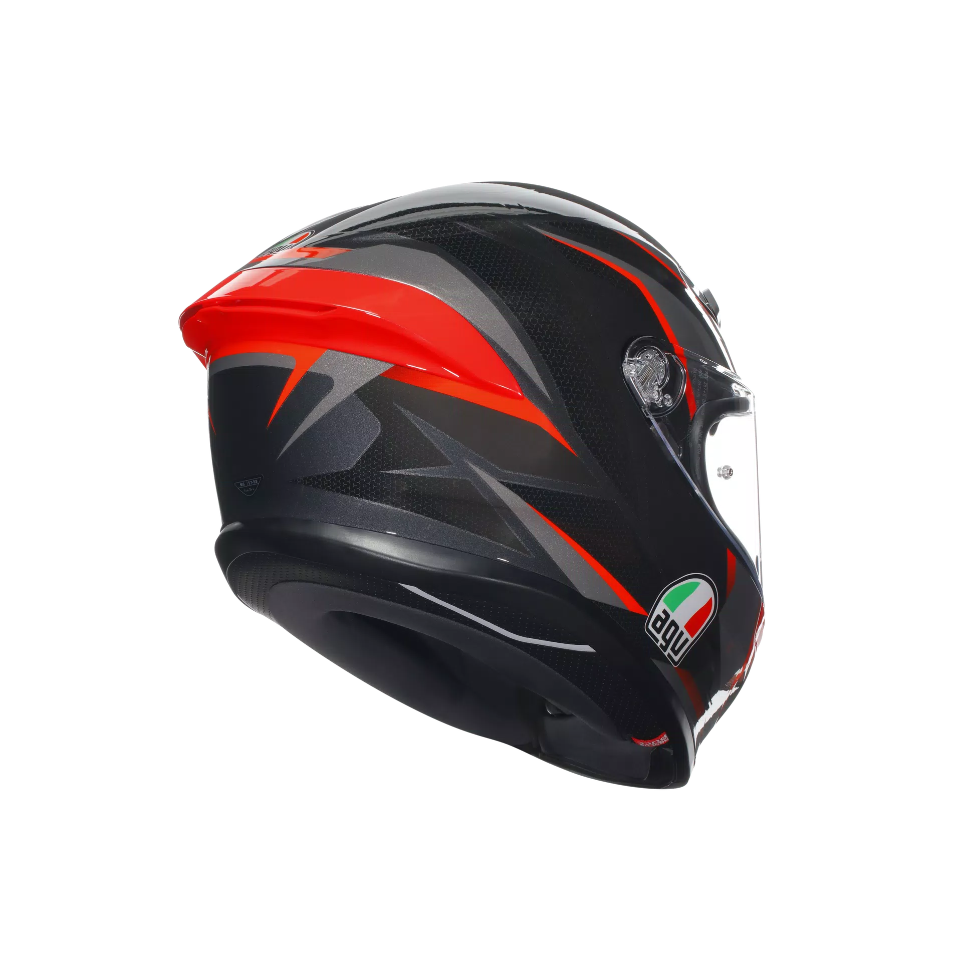 AGV Helmet - K6-S - Slashcut - Black Gray Red
