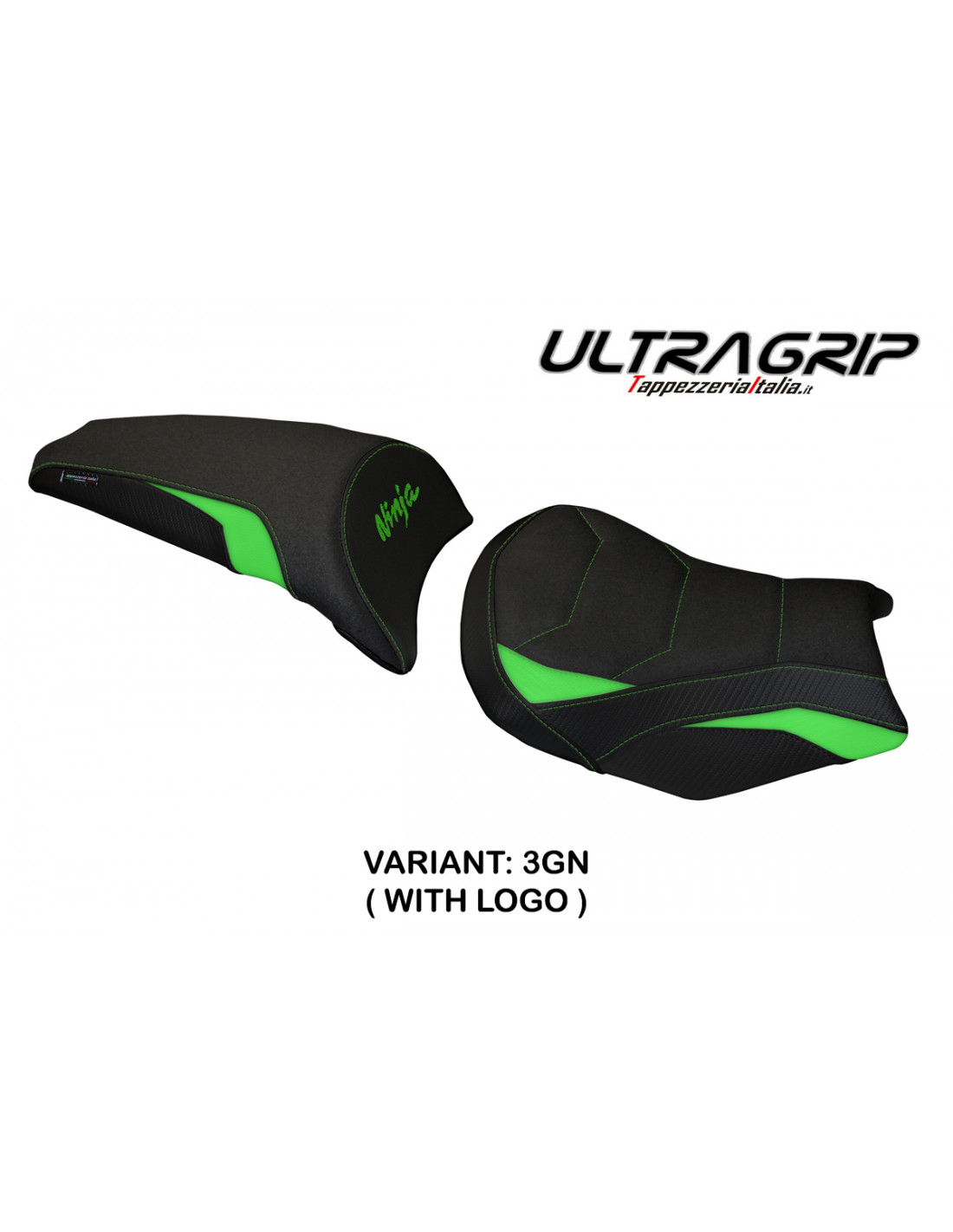 TPZ Italia - Seat Covers - Kawasaki Ninja 650 (2017-2025) - Full Seat - Sihu Ultragrip