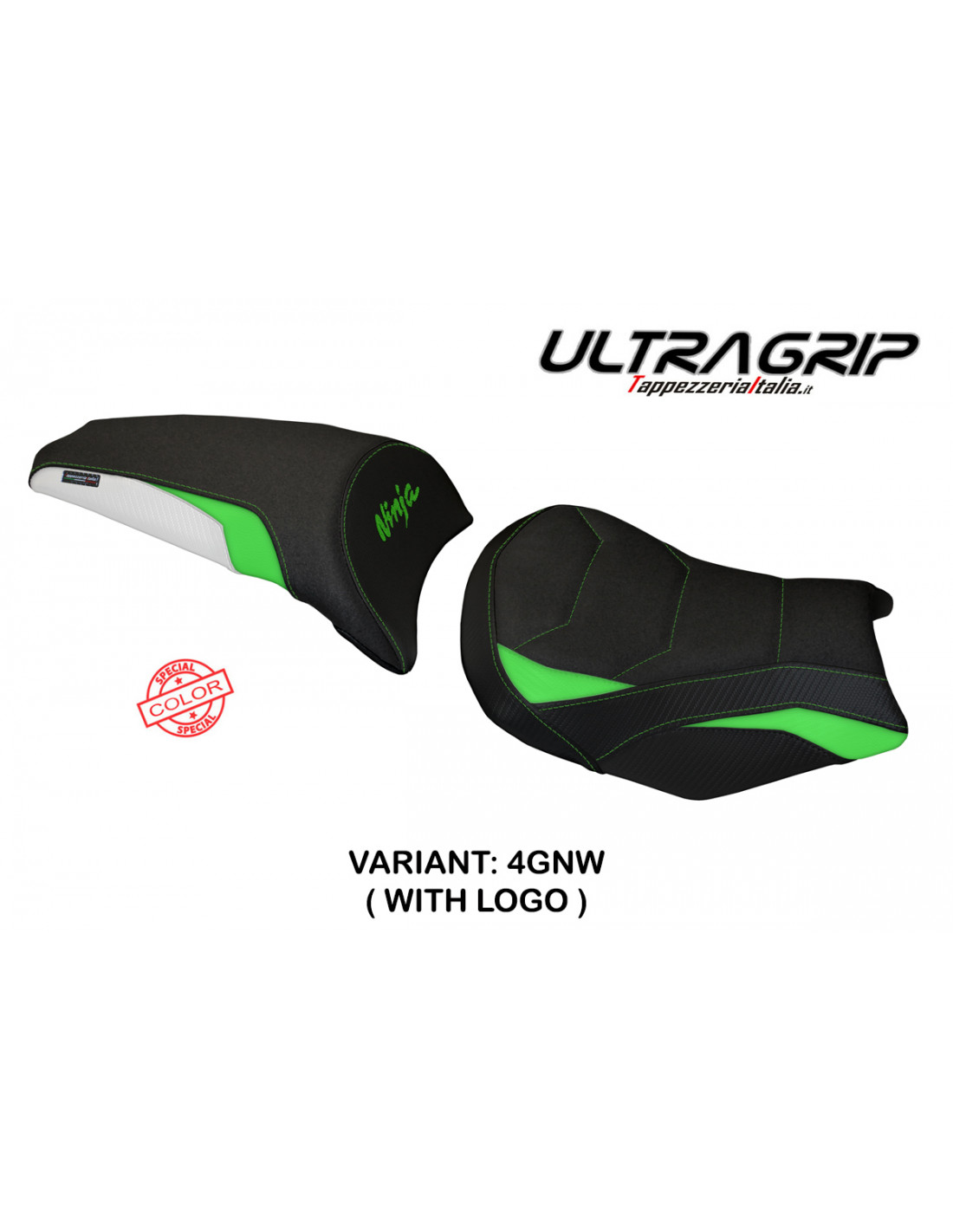 TPZ Italia - Seat Covers - Kawasaki Ninja 650 (2017-2025) - Full Seat - Sihu Ultragrip
