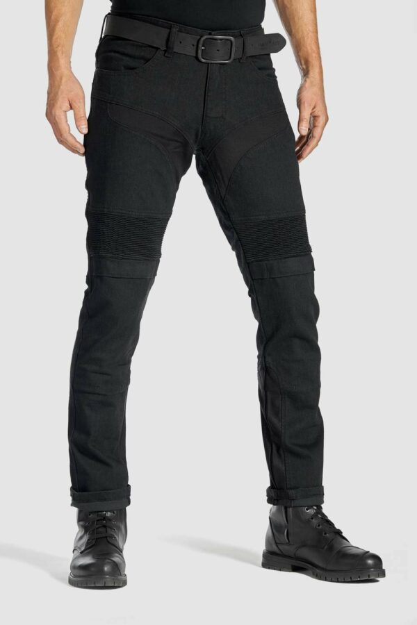 Pando Moto KarlDo SLIM Jeans, Length 32 - Black