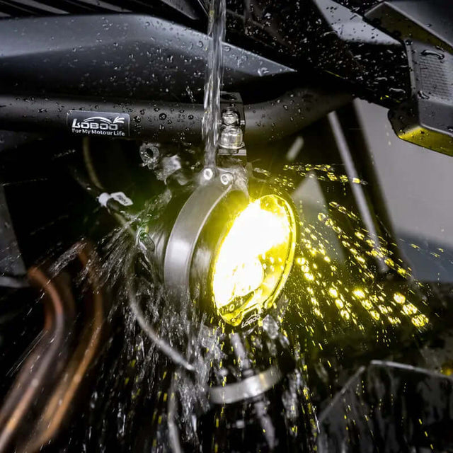 Loboo L16 Motorcycle Auxiliary Lights - Ø 98mm - Black
