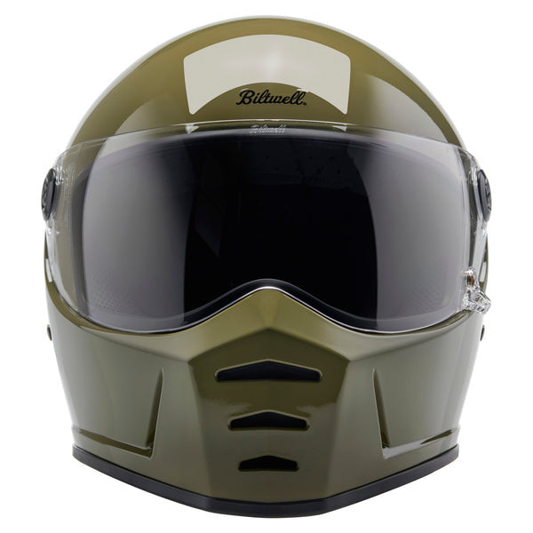 Biltwell Lane Splitter Helmet - Gloss Olive Green