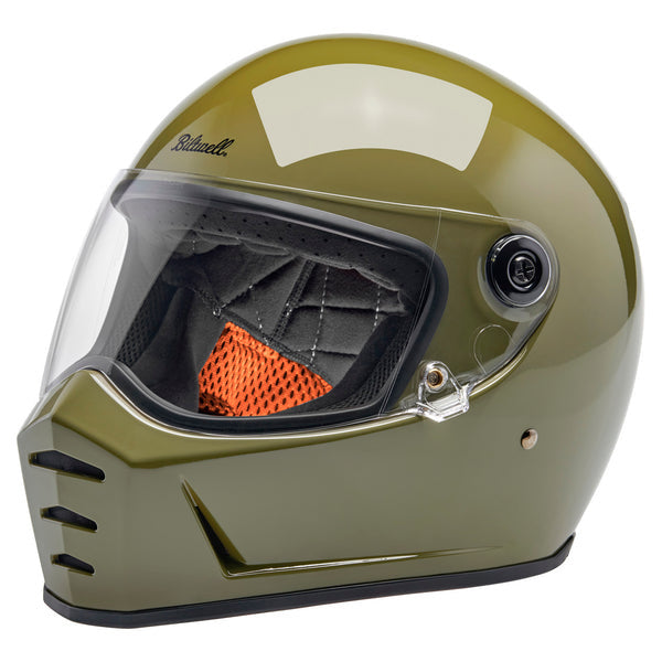 Biltwell Lane Splitter Helmet - Gloss Olive Green