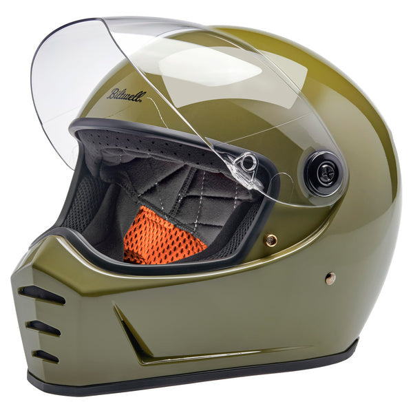 Biltwell Lane Splitter Helmet - Gloss Olive Green