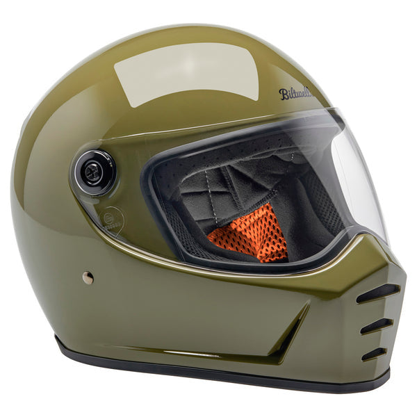 Biltwell Lane Splitter Helmet - Gloss Olive Green