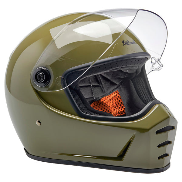 Biltwell Lane Splitter Helmet - Gloss Olive Green